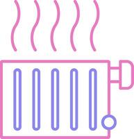 radiator linjär två Färg ikon vektor