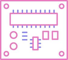 pcb Tafel linear zwei Farbe Symbol vektor