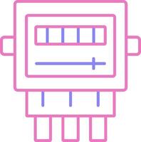 elektrisch Meter linear zwei Farbe Symbol vektor