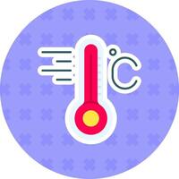 Temperatur eben Aufkleber Symbol vektor