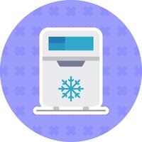 kylskåp platt klistermärke ikon vektor