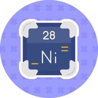Nickel eben Aufkleber Symbol vektor