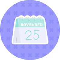 25 von November eben Aufkleber Symbol vektor