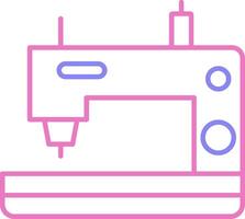 Nähen Maschine linear zwei Farbe Symbol vektor