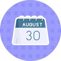 30 von August eben Aufkleber Symbol vektor