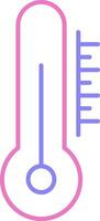 Thermometer linear zwei Farbe Symbol vektor