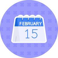 15 .. von Februar eben Aufkleber Symbol vektor