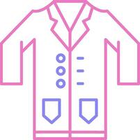 Labor Mantel linear zwei Farbe Symbol vektor