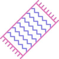 Strand Handtuch linear zwei Farbe Symbol vektor