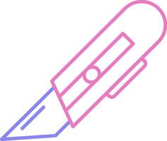 Nützlichkeit Messer linear zwei Farbe Symbol vektor