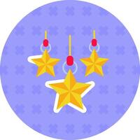 Weihnachten Star eben Aufkleber Symbol vektor