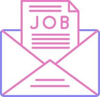 Job Angebot linear zwei Farbe Symbol vektor