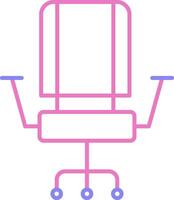 stol linjär två Färg ikon vektor