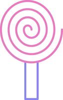 Spiral- linear zwei Farbe Symbol vektor