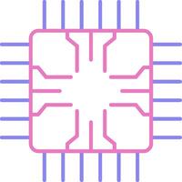 Chip linear zwei Farbe Symbol vektor