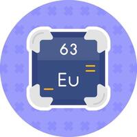 Europium eben Aufkleber Symbol vektor