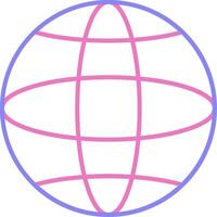 global linear zwei Farbe Symbol vektor