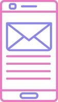 Email linear zwei Farbe Symbol vektor