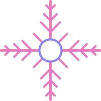 snöflinga linjär två Färg ikon vektor