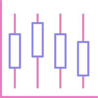 diagram linjär två Färg ikon vektor