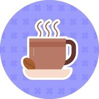Kaffee eben Aufkleber Symbol vektor