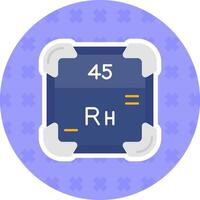 Rhodium eben Aufkleber Symbol vektor