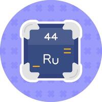 Ruthenium eben Aufkleber Symbol vektor