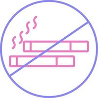 Nein Rauchen linear zwei Farbe Symbol vektor