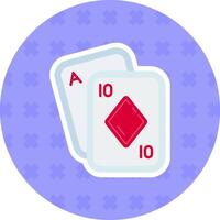 Poker eben Aufkleber Symbol vektor