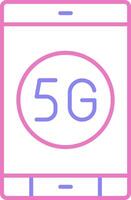 5g linear zwei Farbe Symbol vektor