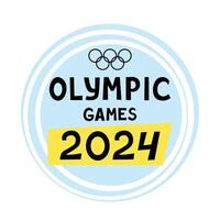 olympisch Spiele 2024, Sport. Illustration zum Drucken, Hintergründe, Abdeckungen und Verpackung. Bild können Sein benutzt zum Gruß Karten, Poster, Aufkleber und Textil. isoliert auf Weiß Hintergrund. vektor