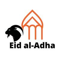 eid al Adha logotyp illustration. vektor