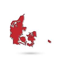 Karte von Dänemark sehr detailliert. vektor