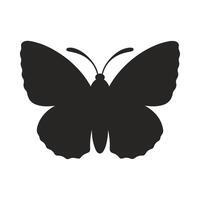 Jahrgang Schmetterling Silhouette isoliert auf ein Weiß Hintergrund. einfach schwarz Schmetterling oder Motte. Vektor Illustration, Insekt Symbol