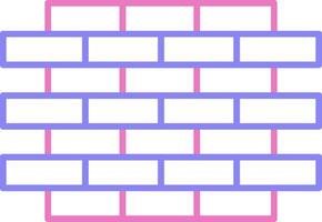 Backstein Mauer linear zwei Farbe Symbol vektor