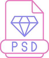 psd linear zwei Farbe Symbol vektor