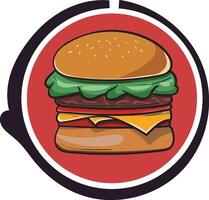 burger vektor, burger illustration, burger logotyp, burger mall vektor