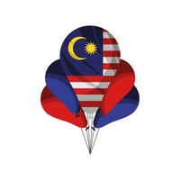 Malaysia-Flagge in Ballons vektor