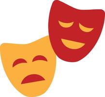 Theater Maske Symbol Silhouette. Theater Theater Komödie Vektor Symbol, Darsteller Schauspielkunst Logo