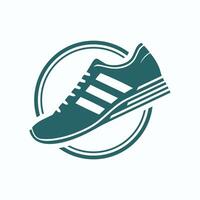 Schuhe Sport Logo Design Vektor Illustration. Schuhe Symbol Vektor