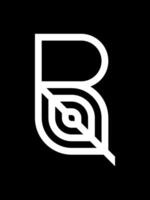 b kombination blad monogram logotyp vektor