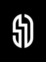 sd monogram logotyp vektor