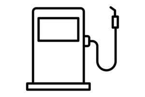 gas station ikon. ikon relaterad till bränsle och service stationer. linje ikon stil. element illustration vektor