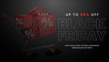 schwarz Freitag Hintergrund mit Verkauf Werbung Stil auf elegant Hintergrund vektor