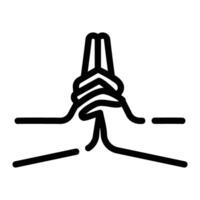 Chakra Linie Symbol Hintergrund Weiß vektor