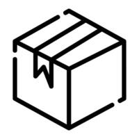 Paket Box Linie Symbol Hintergrund Weiß vektor
