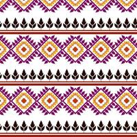 Stammes- traditionell Stoff Batik ethnisch von Ikat Blumen- nahtlos Muster von Grün Blätter Frühling geometrisch wiederholen Vektor Design auf ein Weiß Hintergrund