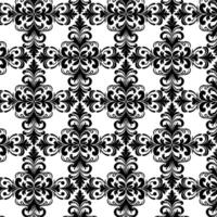 Damast Stoff Textil- nahtlos Muster Luxus dekorativ Zier Blumen- Teiler schwarz Linie Jahrgang Dekoration Element Weiß Hintergrund. Vorhang, Teppich, Hintergrund, Kleidung, Verpackung, Textil- vektor