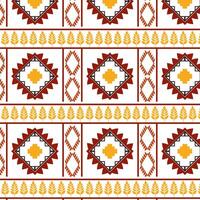 stam- traditionell tyg batik etnisk av ikat blommig sömlös mönster av grön löv vår geometrisk upprepa vektor design på en vit bakgrund