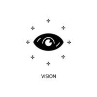 Vision Konzept Linie Symbol. einfach Element Illustration. Vision Konzept Gliederung Symbol Design. vektor